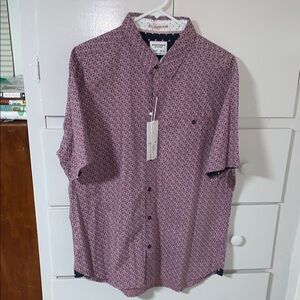 Men’s Purple and blue leopard 🐆 print Casual Button Down Shirt size XL